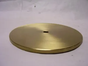 3" Round Flat Brass Plates - Brushed Brass - Check Plate