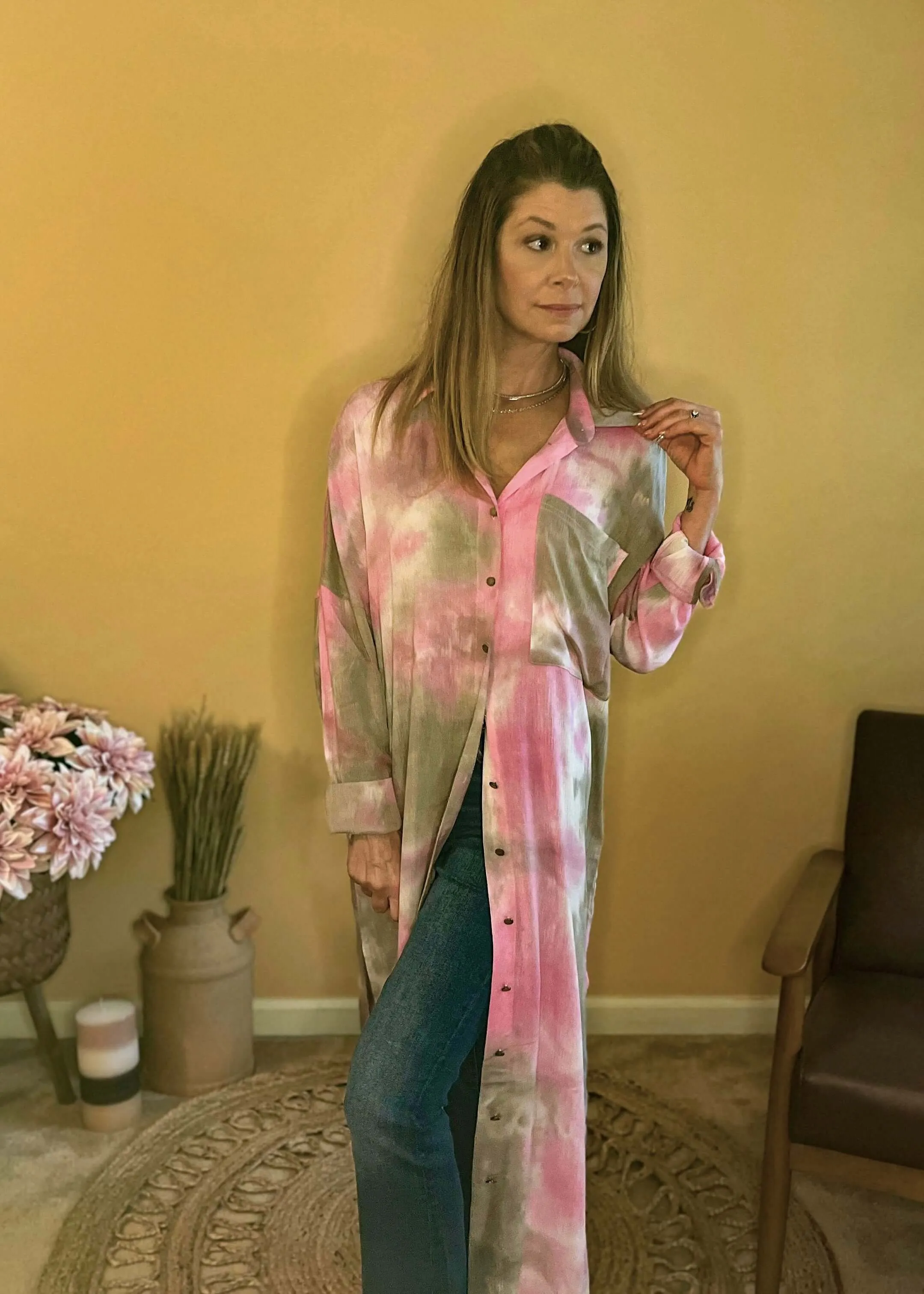 All-in-One Button Down Shirt Dress