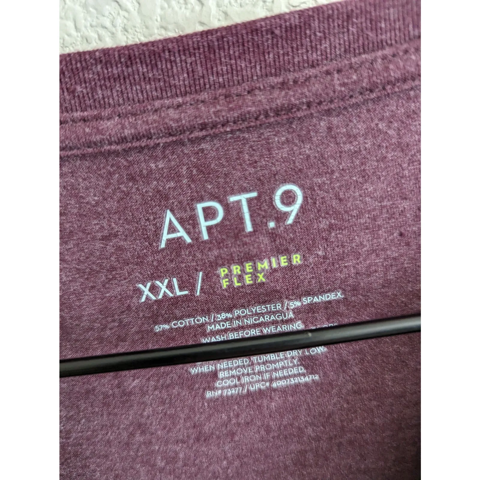 Apt 9 Mens Sz XXL Long Sleeve T Shirt Premier Flex Dark Purple