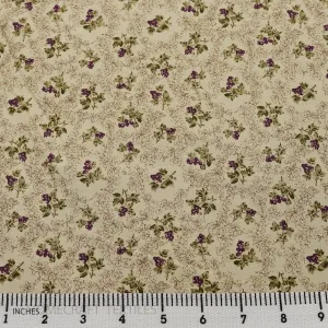 Beige Grape Floral Cotton Print
