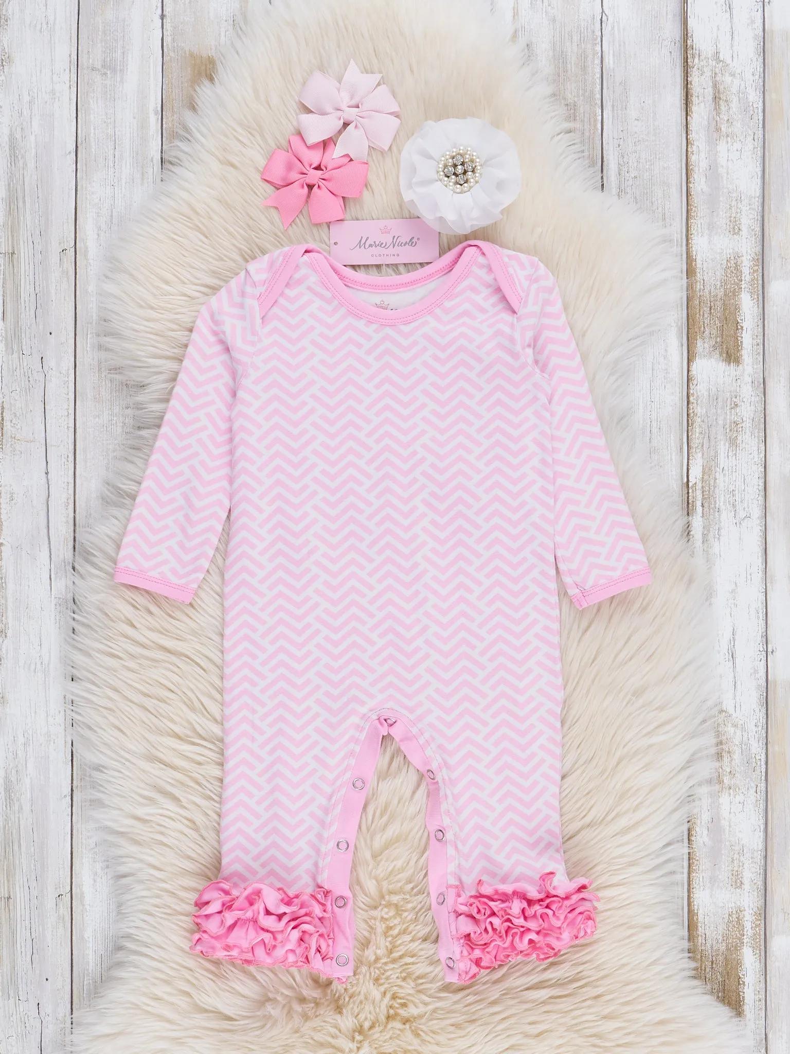 Broken Chevron Stripe Sleeper Pajamas