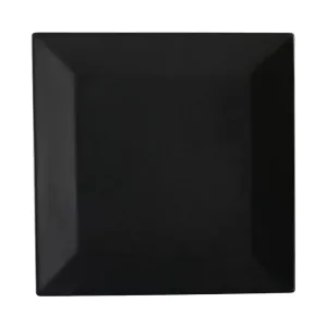 CAC China KC-16-BLK Square Plate Black 10" Case of 12 Pcs