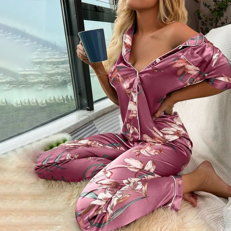 Casual Satin Pajamas