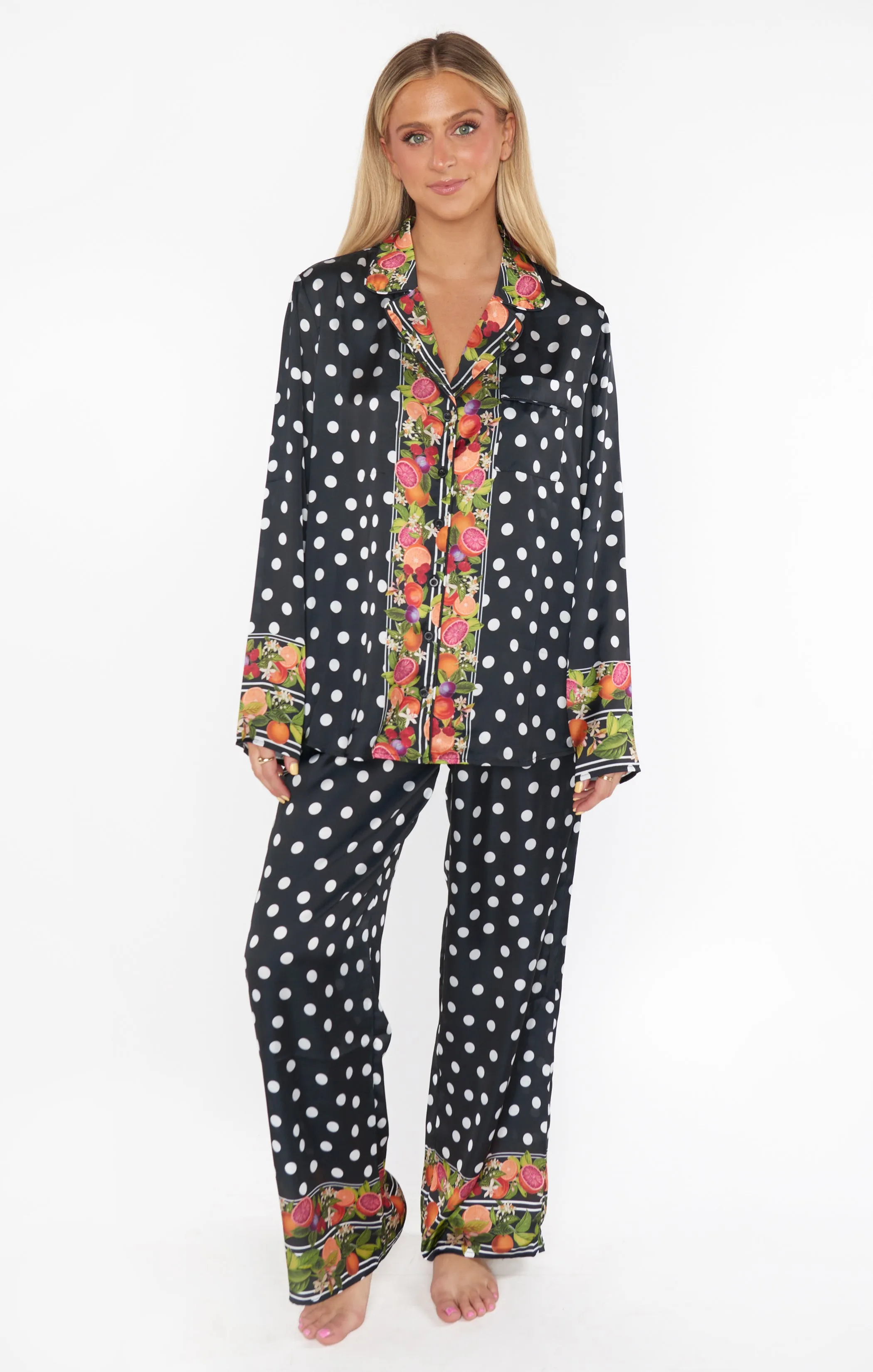 Classic PJ Set ~ Tropical Sangria Silky