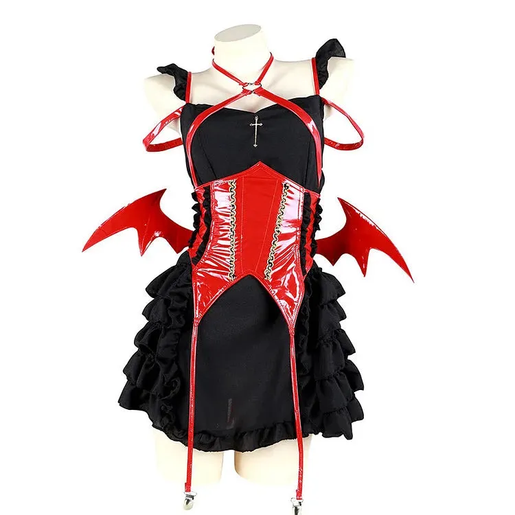 Cosplay Bat Wings Splice Lolita Dress