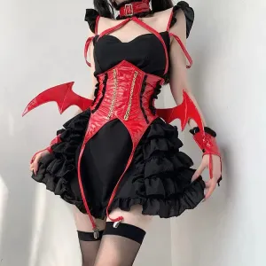 Cosplay Bat Wings Splice Lolita Dress