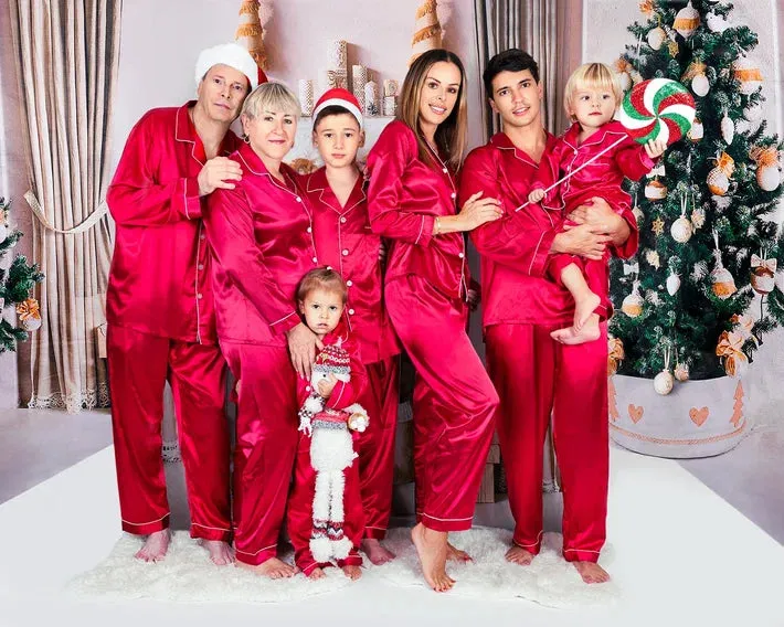 Custom Christmas Family Matching Pajamas for Xmas Eve L L - vinyl monotype