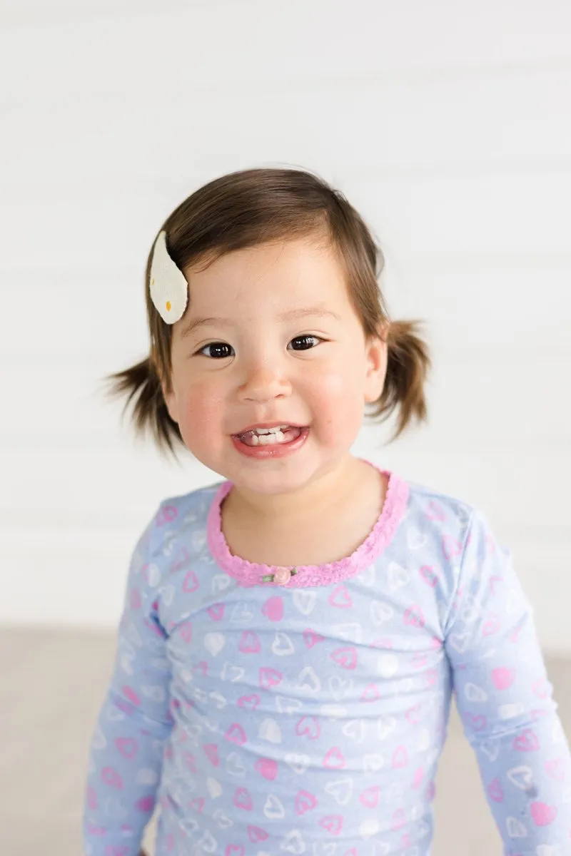 DENIM HEARTS LONG SLEEVE PJS