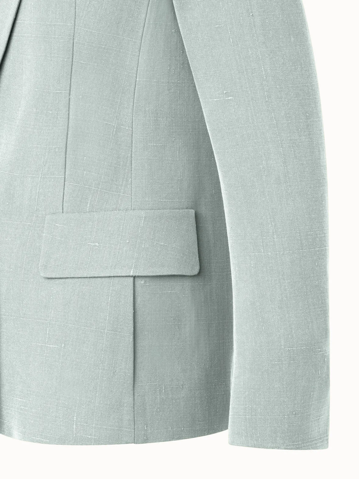 Double Breasted Blazer in Shantung Silk