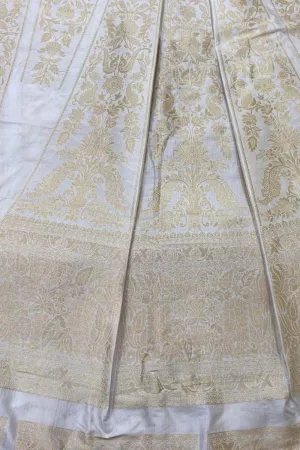 Elegant Off White Banarasi Silk Lehenga Set