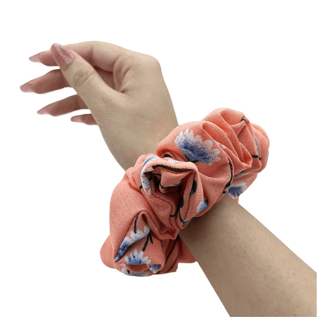 Floral Bloom Printed Scrunchie