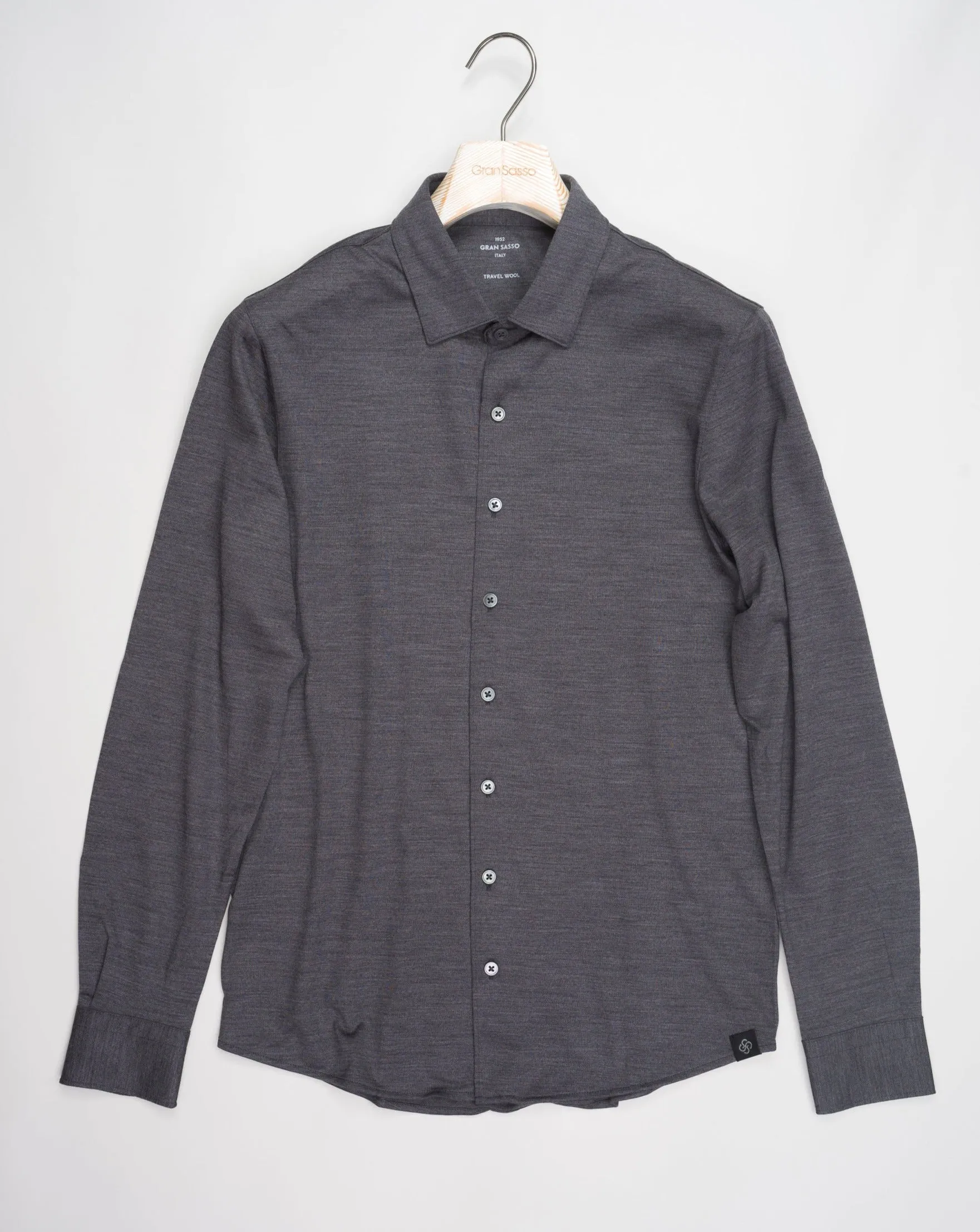 Gran Sasso Travel Wool Shirt / Grey