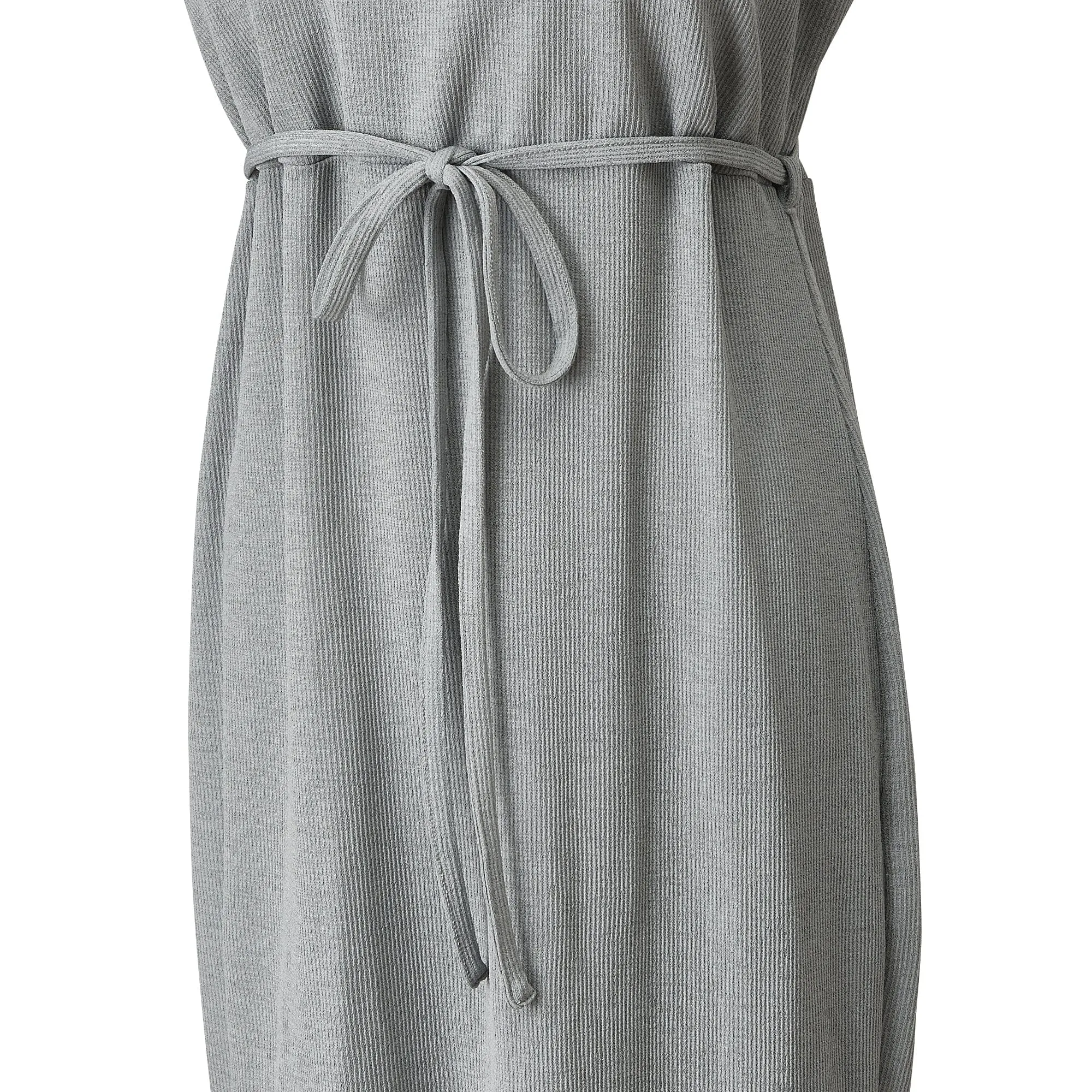 Ice Touch Rib Dress With Cup Gray
