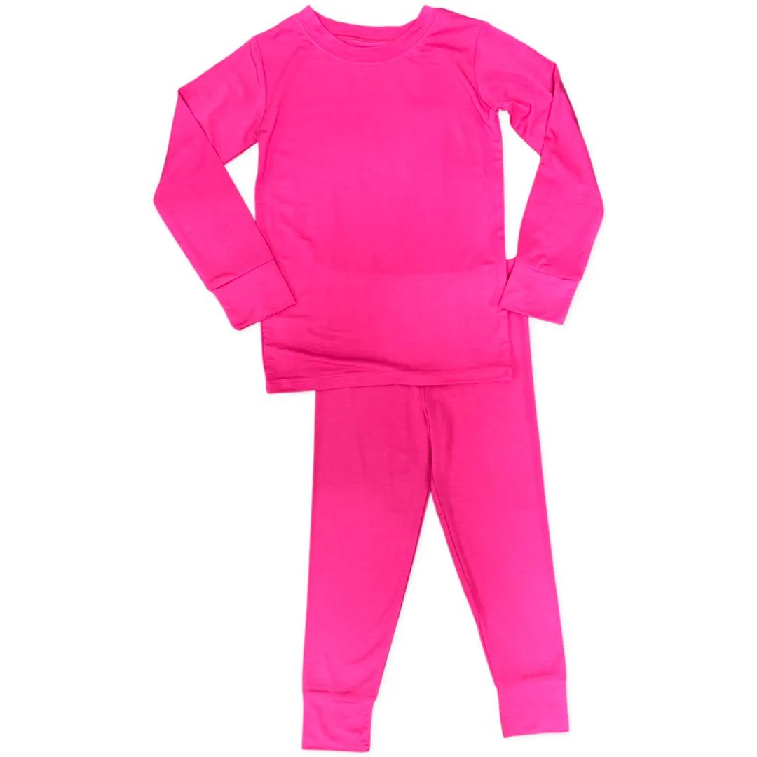 In My Jammers Solid Hot Pink L/S 2pc PJ Set