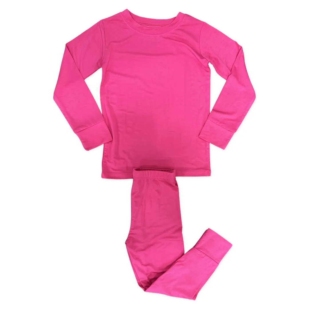 In My Jammers Solid Hot Pink L/S 2pc PJ Set