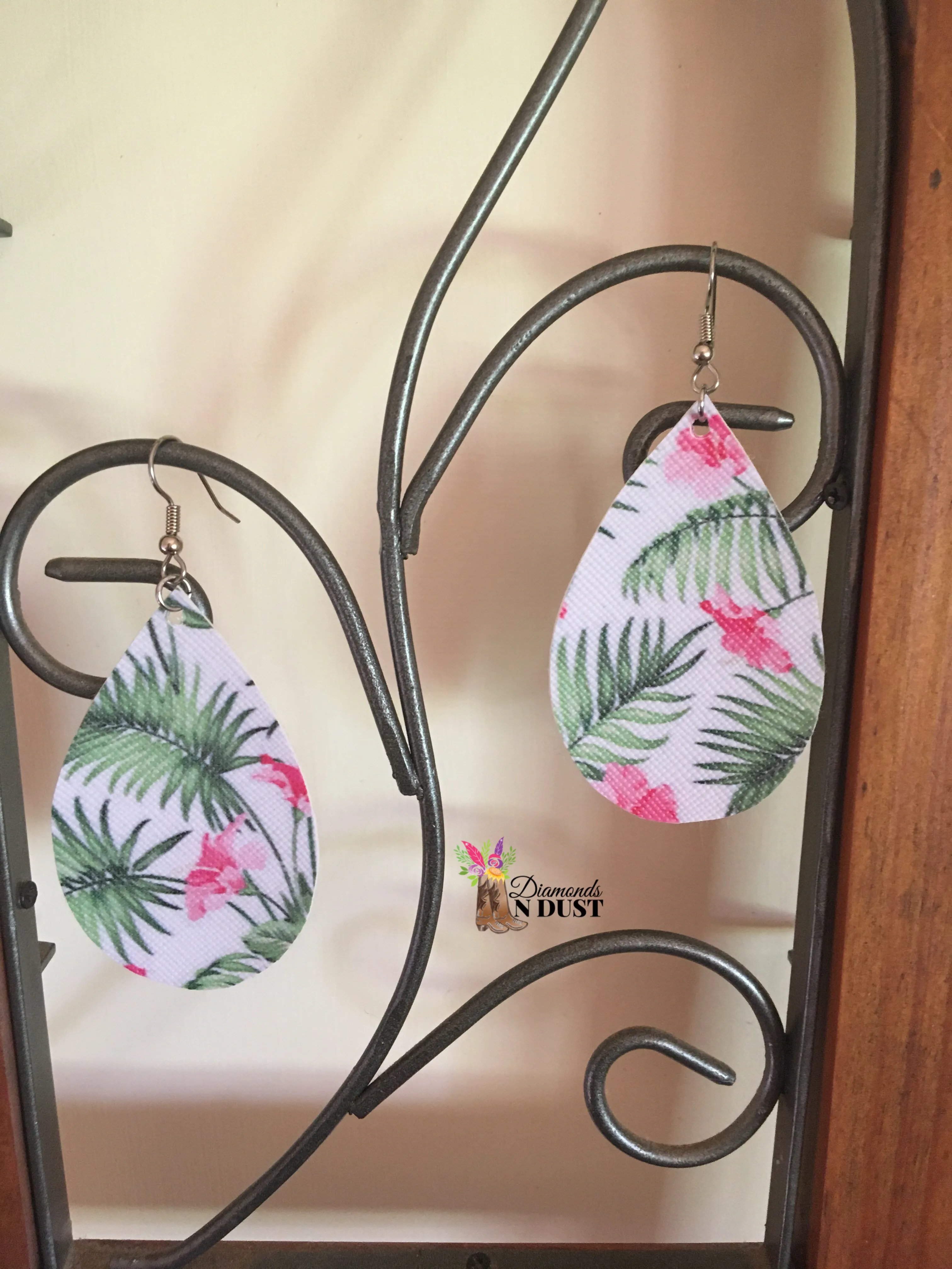 Leatherette Teardrop Dangles Medium (6 styles)