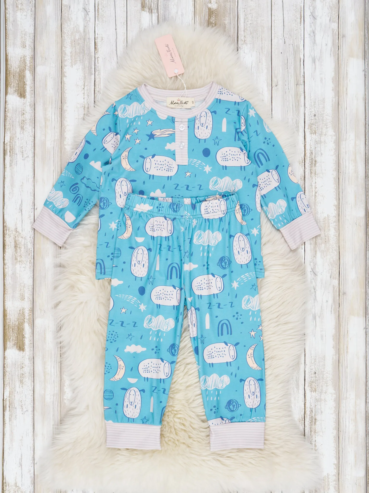 Light Blue Sheep Dreams Pajamas