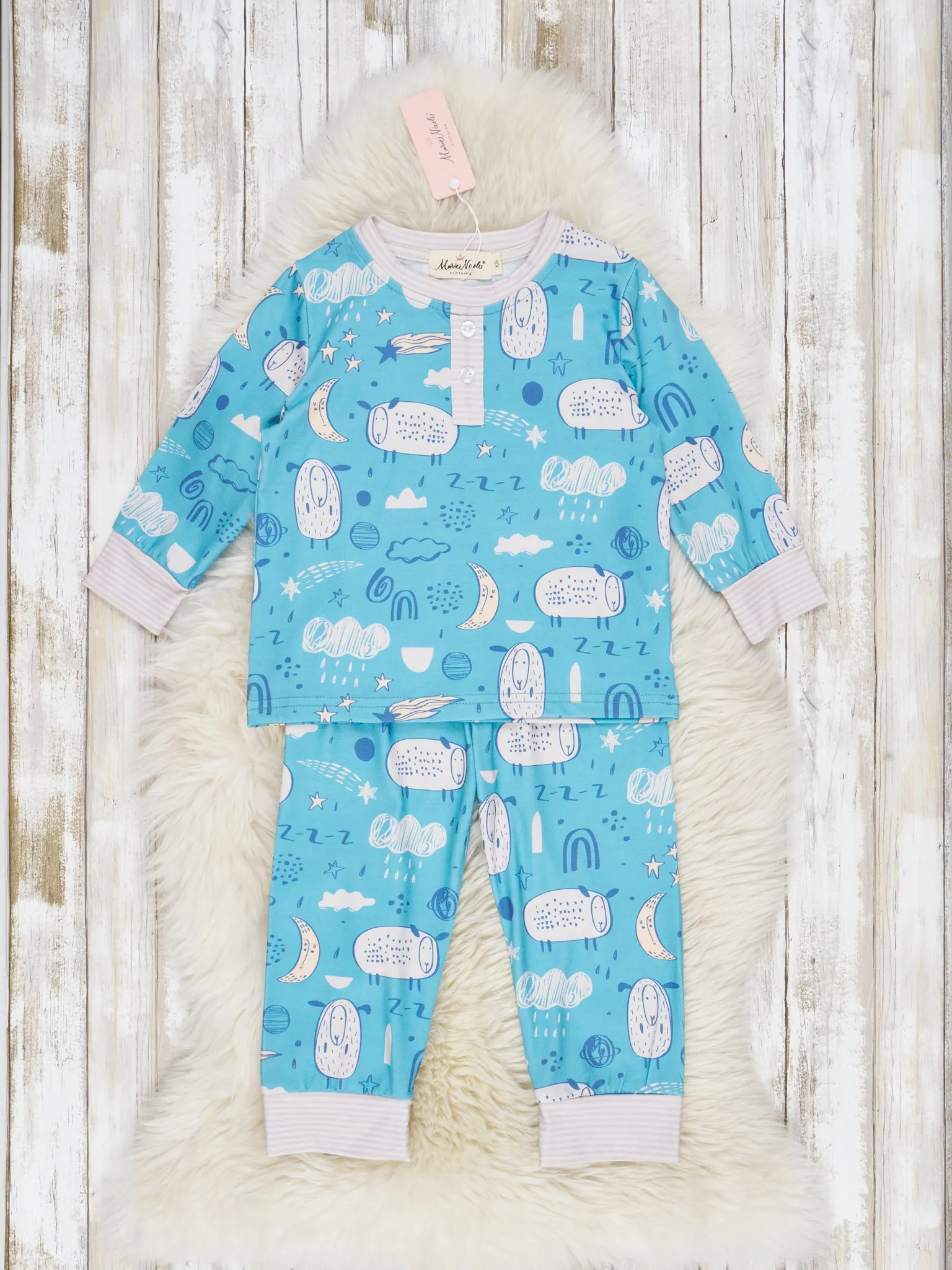 Light Blue Sheep Dreams Pajamas