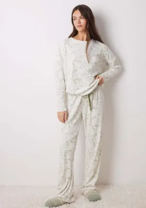Long Sleeves Long Pant Pyjama - Green