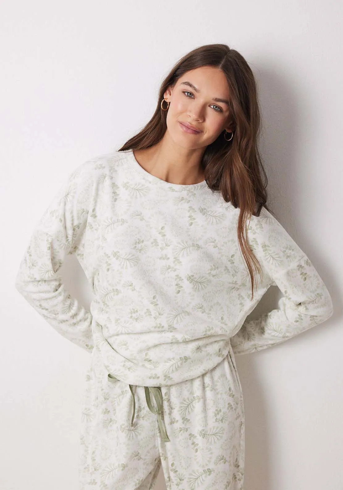 Long Sleeves Long Pant Pyjama - Green