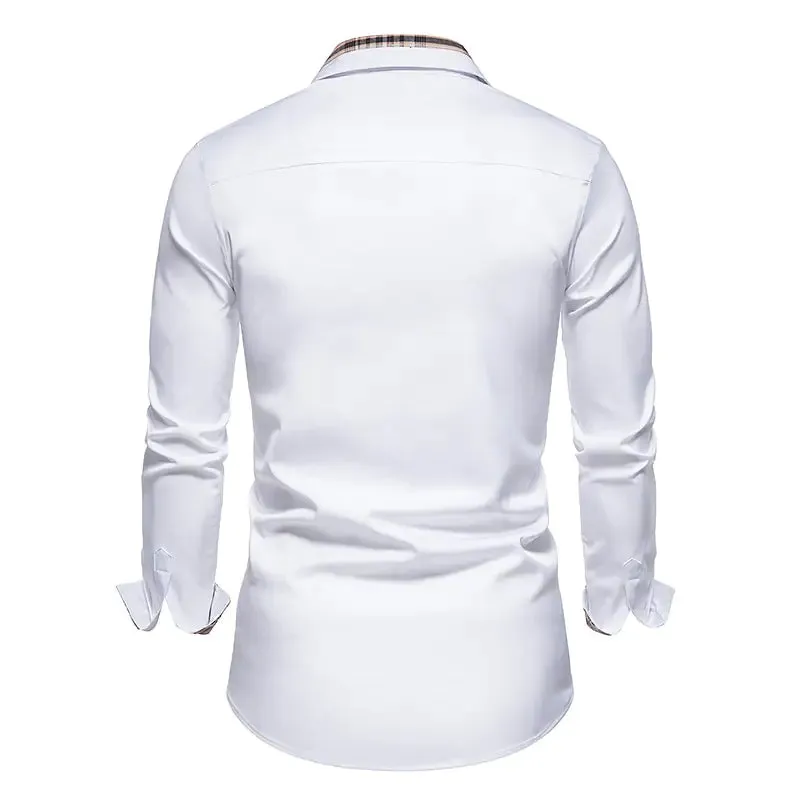 Mens Patchwork Formal Shirt