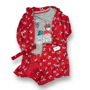 NEW! Girls SO Size 4T Gray 3-Pc Christmas Pajamas & Robe Set