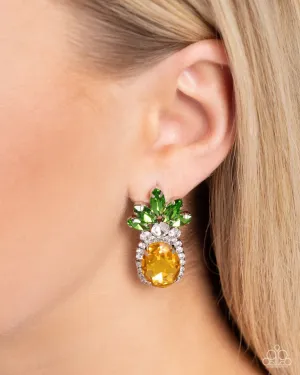 Paparazzi Earring ~ Prismatic Pineapple - Yellow