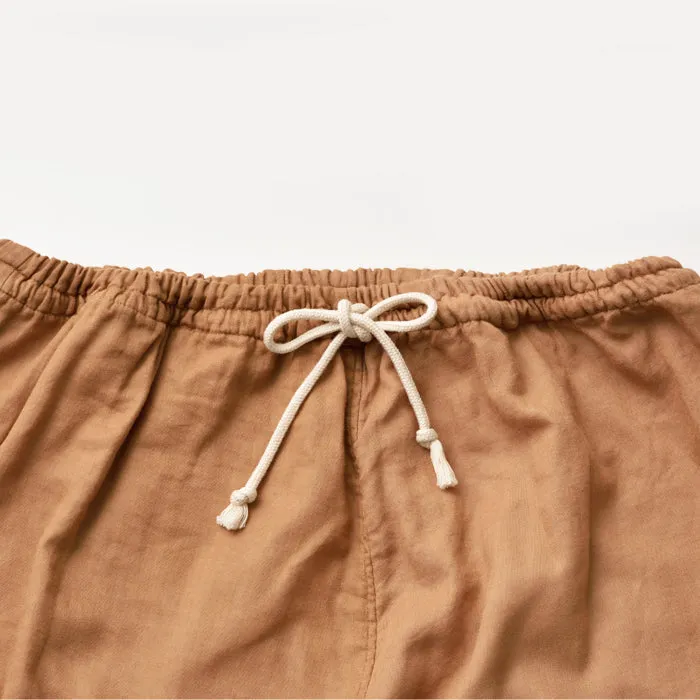 Persimmon-dyed 2 Layered Gauze Pajamas Set [Kyo Wazarashi Mensya]
