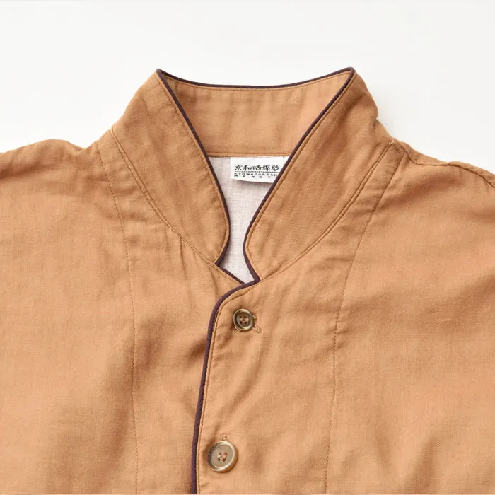 Persimmon-dyed 2 Layered Gauze Pajamas Set [Kyo Wazarashi Mensya]