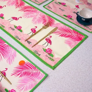 Pink Oasis Table Runner & Placemat - Five Piece Set