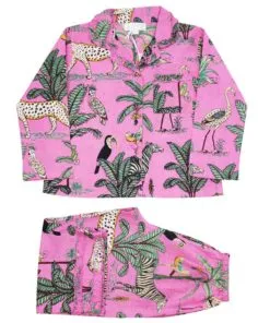 Pink Safari Girls Pajamas - Powell Craft