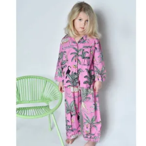 Pink Safari Girls Pajamas - Powell Craft