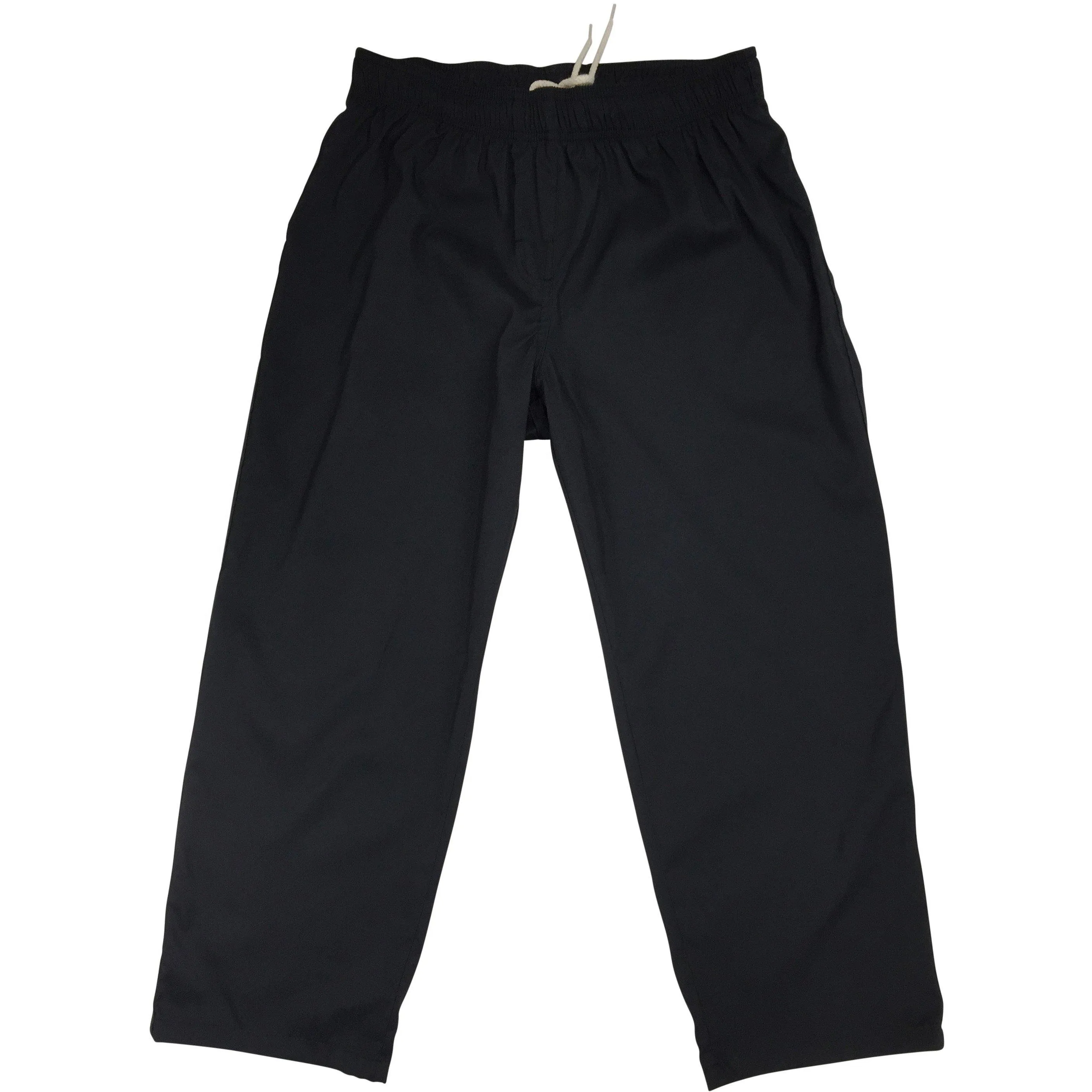 "A Solid Color" Womens Board (Swim) Capris - ELASTIC Waist    HIGHER Rise/Waist   23" Inseam (Black Black Stitching)