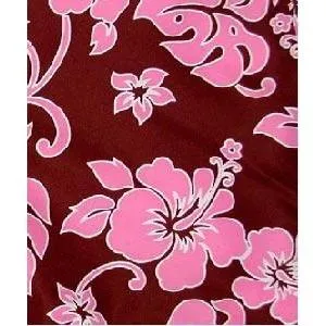 "Pure Hibiscus" Girls Board Shorts - 5" Inseam (Brown Blue or Brown Pink)