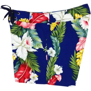 "Stranded" Board Shorts - Regular Rise / 5" Inseam (Blue)
