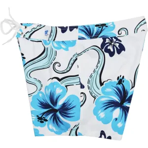 "Tail Spin" Board Shorts - Regular Rise / 5" Inseam (White   Blues)