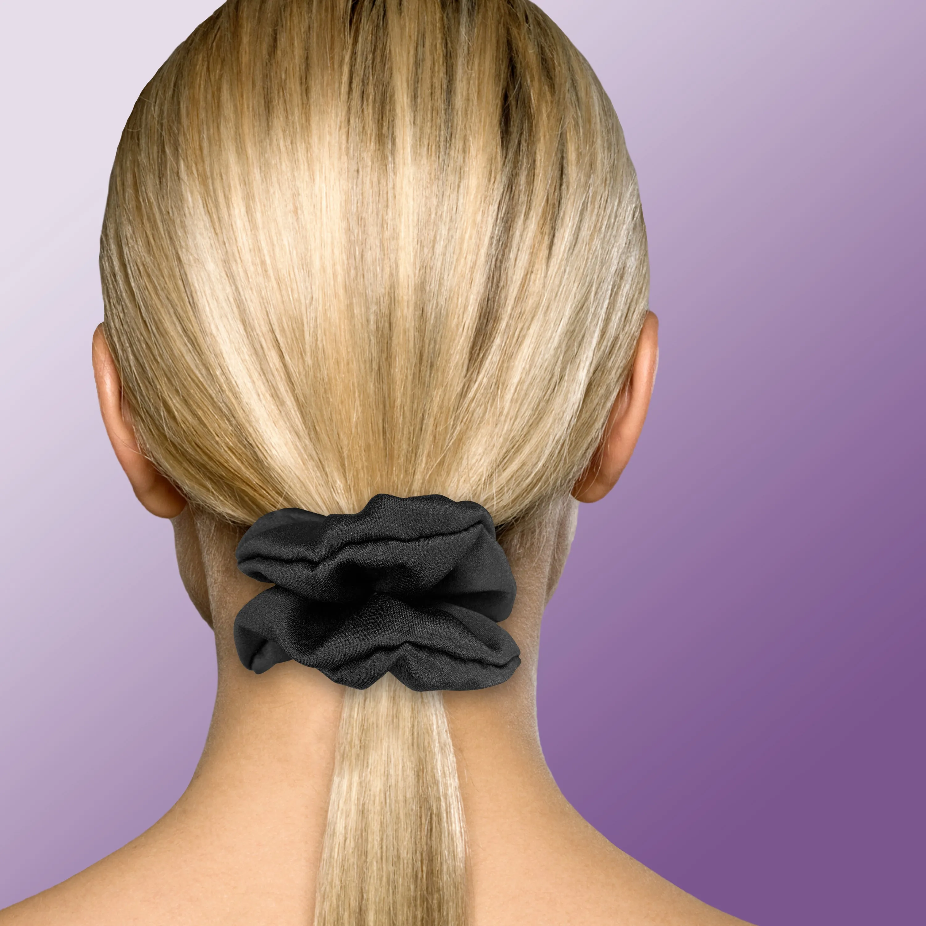 Scrunchies Premium Bridal Satin Available in 3 Sizes Made in the USA Black Matte