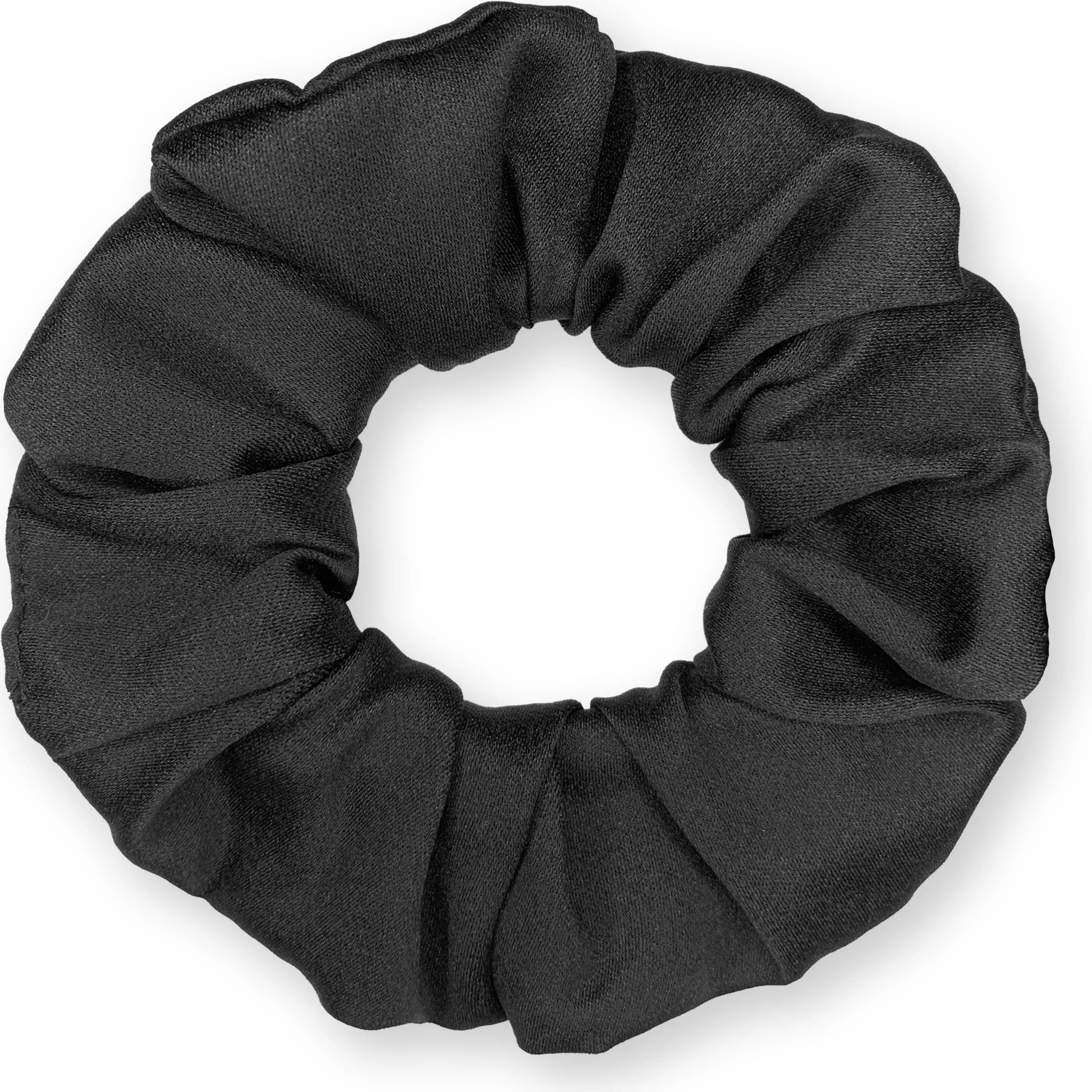 Scrunchies Premium Bridal Satin Available in 3 Sizes Made in the USA Black Matte