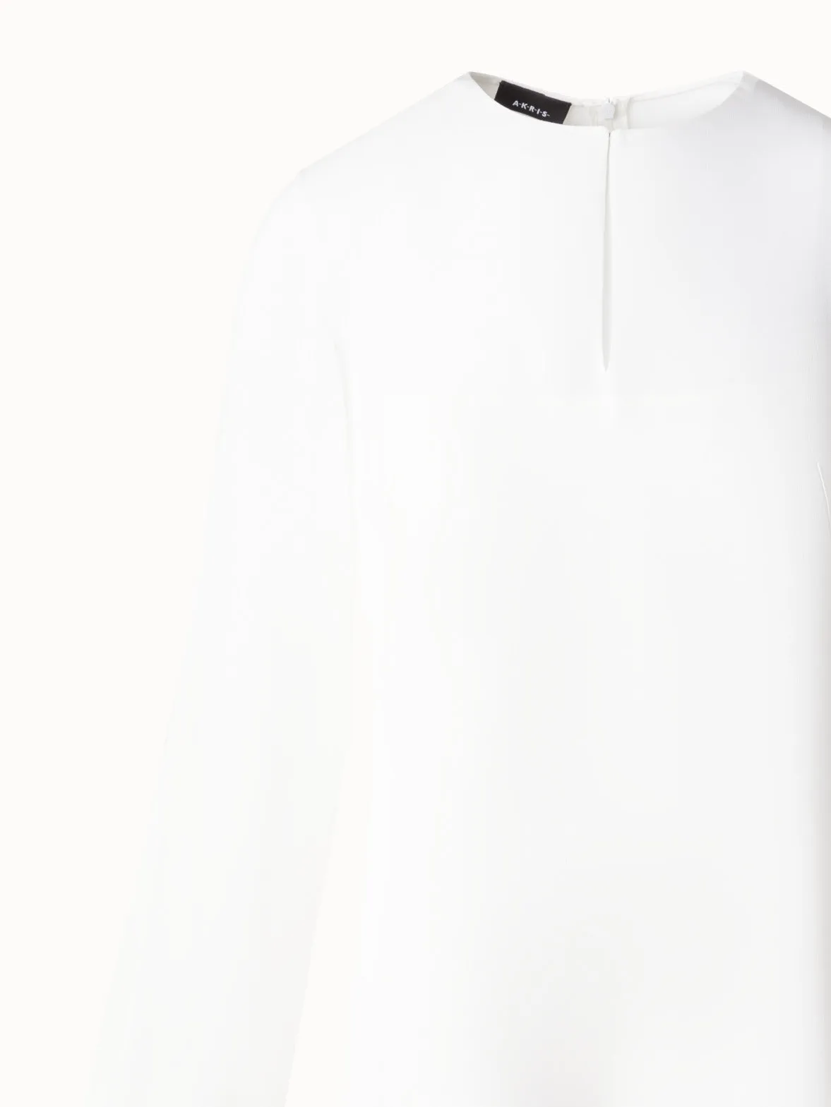 Silk Blouse with Transparent Volume Sleeves