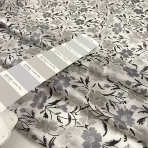 Silk Canvas With Flower Printing