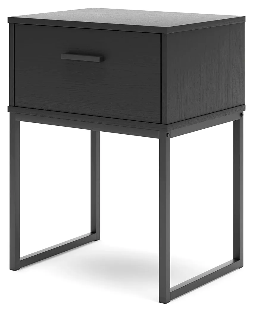 Socalle Full Platform Bed with Dresser and 2 Nightstands in Black