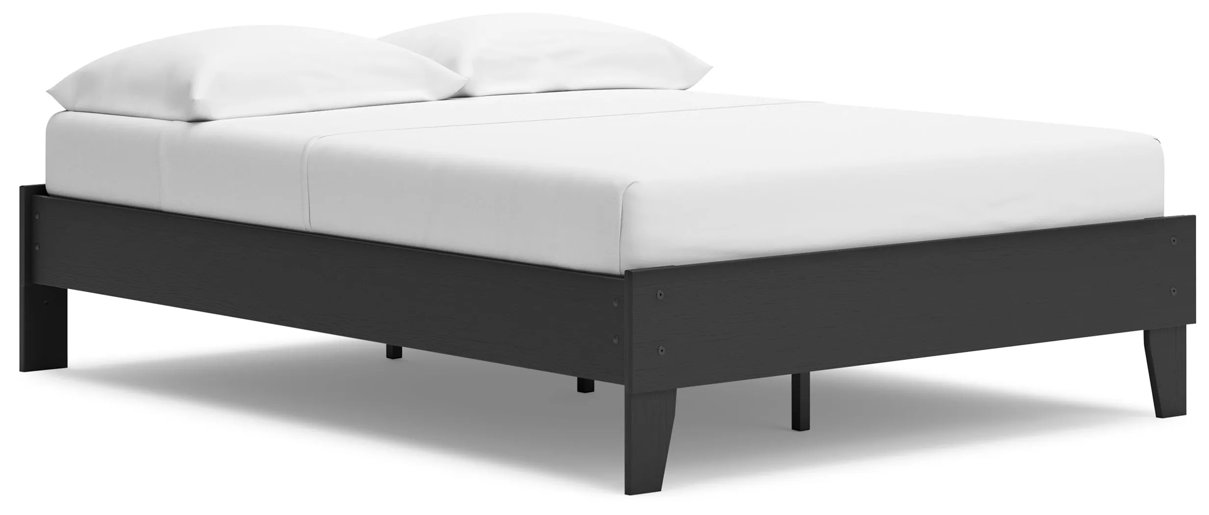 Socalle Full Platform Bed with Dresser and 2 Nightstands in Black