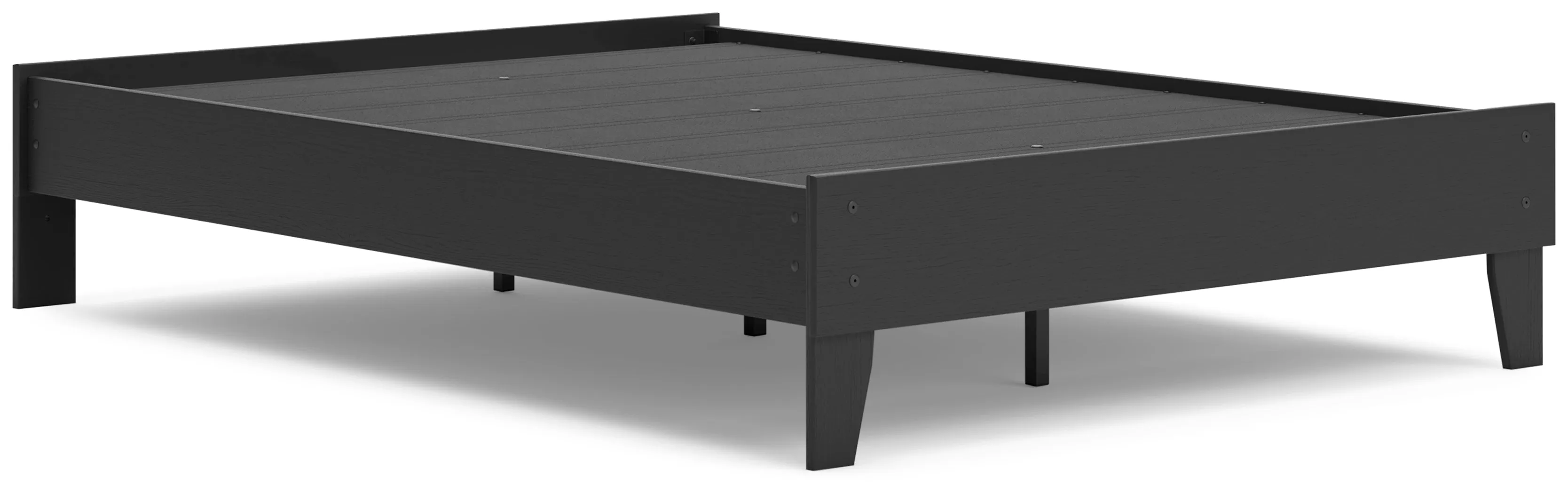 Socalle Full Platform Bed with Dresser and 2 Nightstands in Black