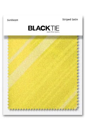 Sunbeam Striped Satin Fabric Swatch