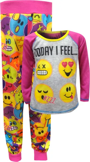 Tell Me How You Really Feel Emoji Jogger Pajama Size 4/5