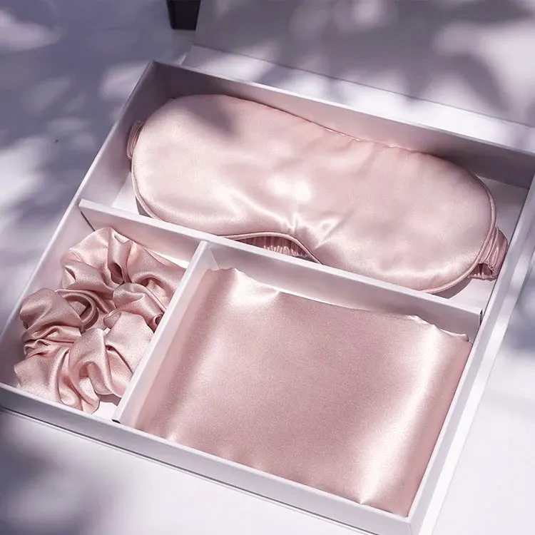 ✨The Luxe Slumber Set: Ultimate Silk Sleep Essentials✨ (Silk Pillowcase, Silk Eye Mask & Silk Scrunchie)