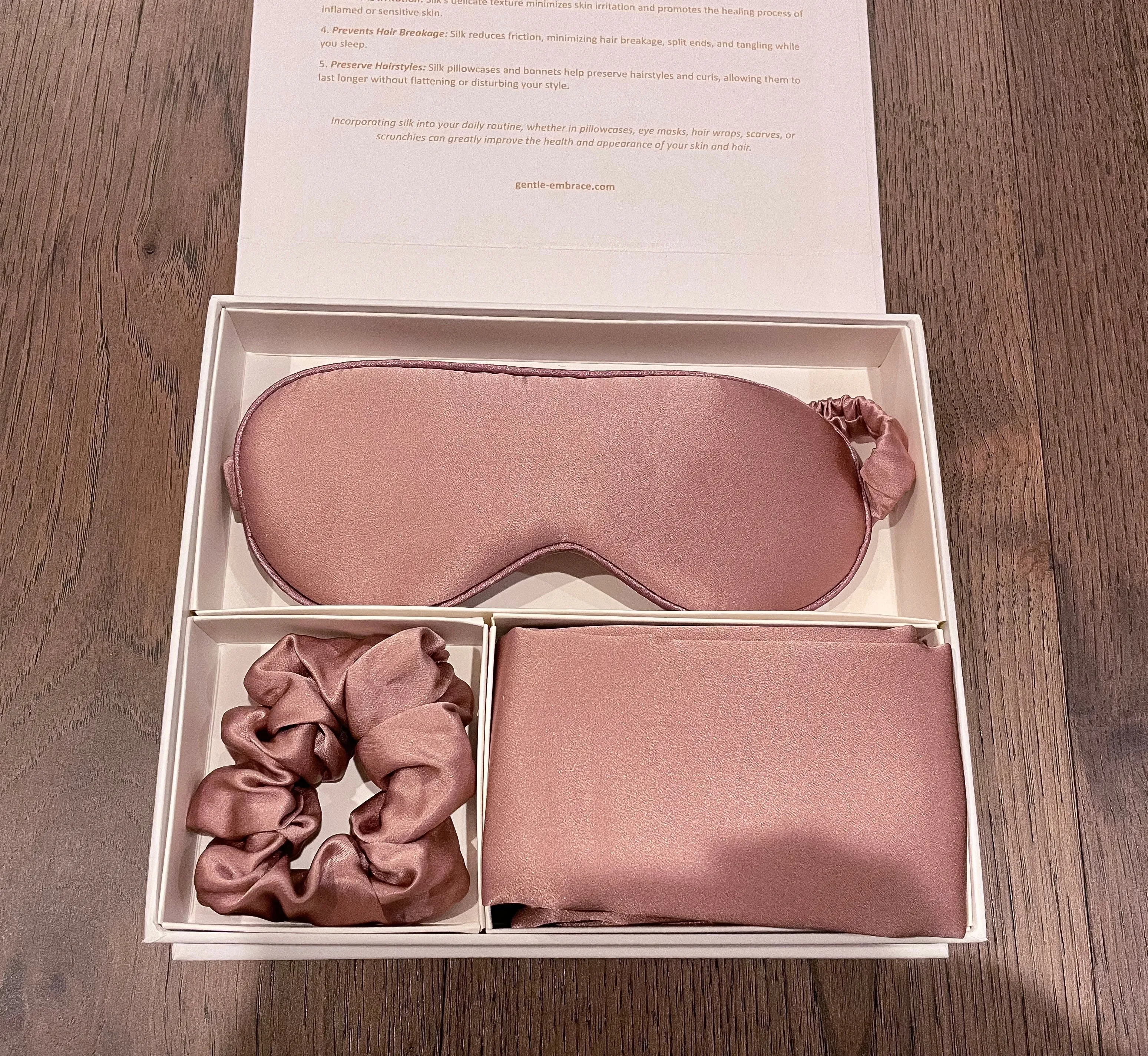 ✨The Luxe Slumber Set: Ultimate Silk Sleep Essentials✨ (Silk Pillowcase, Silk Eye Mask & Silk Scrunchie)