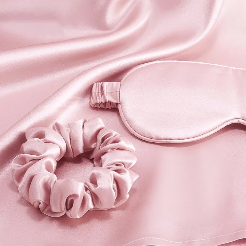 ✨The Luxe Slumber Set: Ultimate Silk Sleep Essentials✨ (Silk Pillowcase, Silk Eye Mask & Silk Scrunchie)