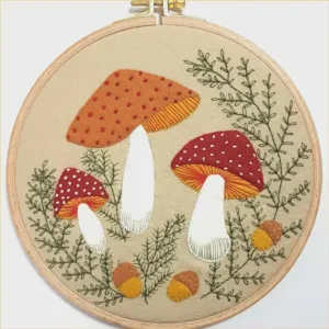 Toadstool Applique Hoop Craft Kit