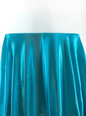 Turquoise Satin Tablecloth